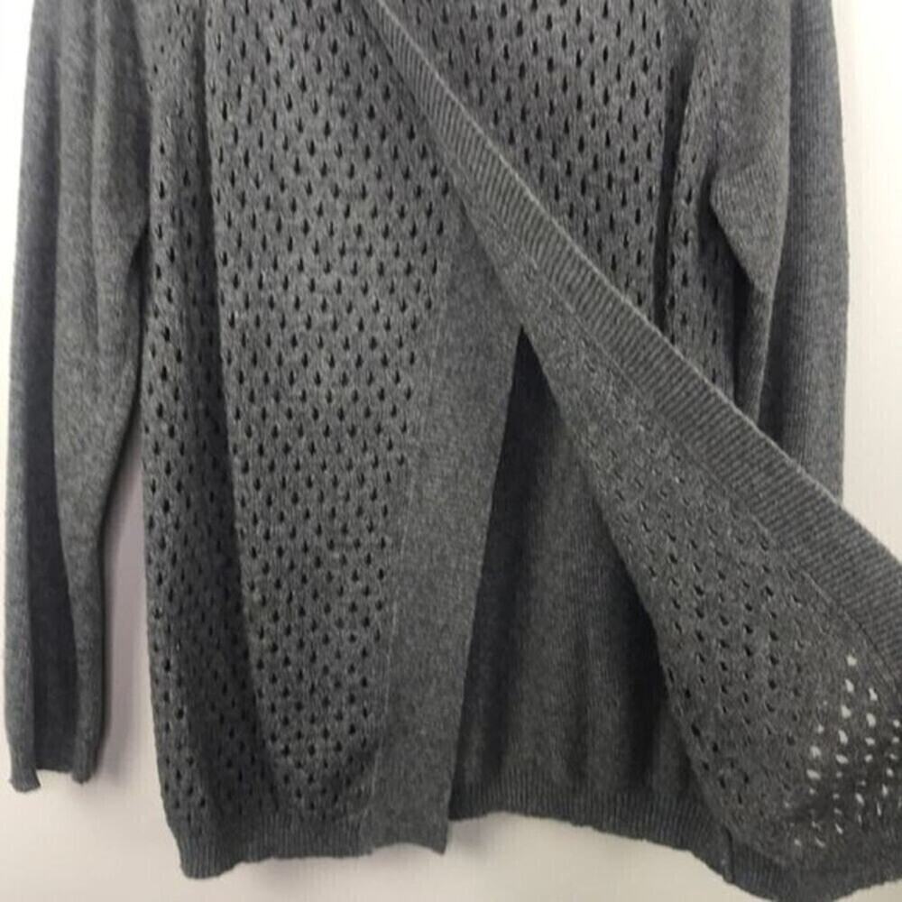 Pixley Stitch Fix Grey Diamond Cut Open Back Sweater Women’s Size Small S - Picture 6 of 7